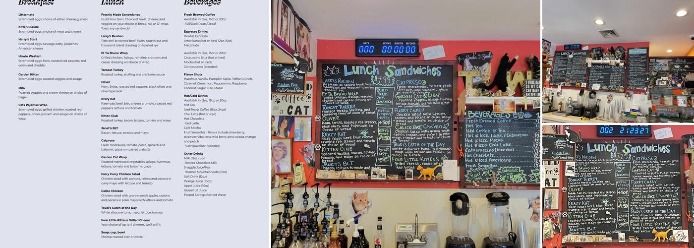 Two Wrasslin' Cats Coffee House & Cafe Menu