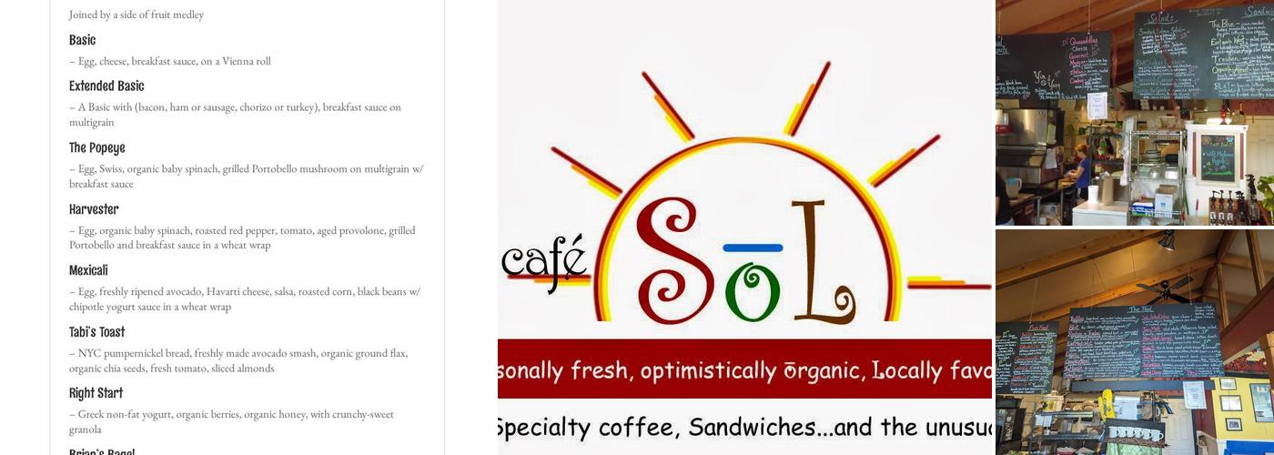 café SoL Menu