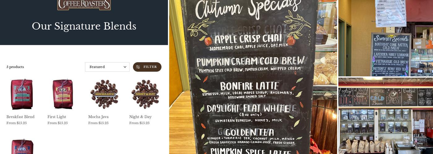 Shelburne Falls Coffee Roasters Menu