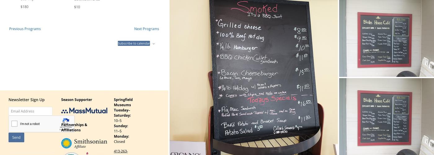 Blake House Café Menu