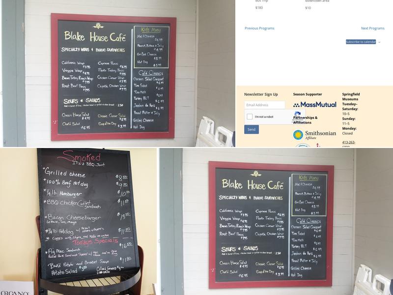 Blake House Café Menu