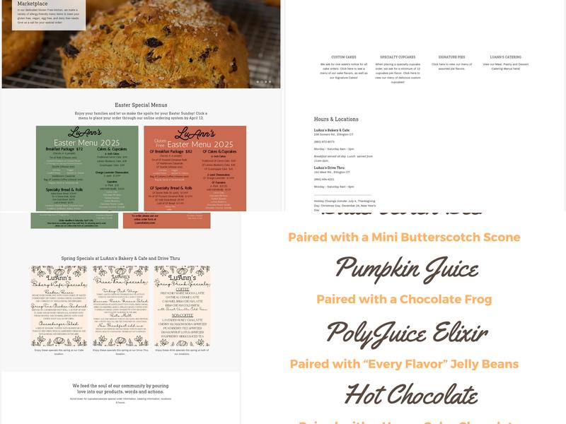 LuAnn's Bakery & Cafe Menu