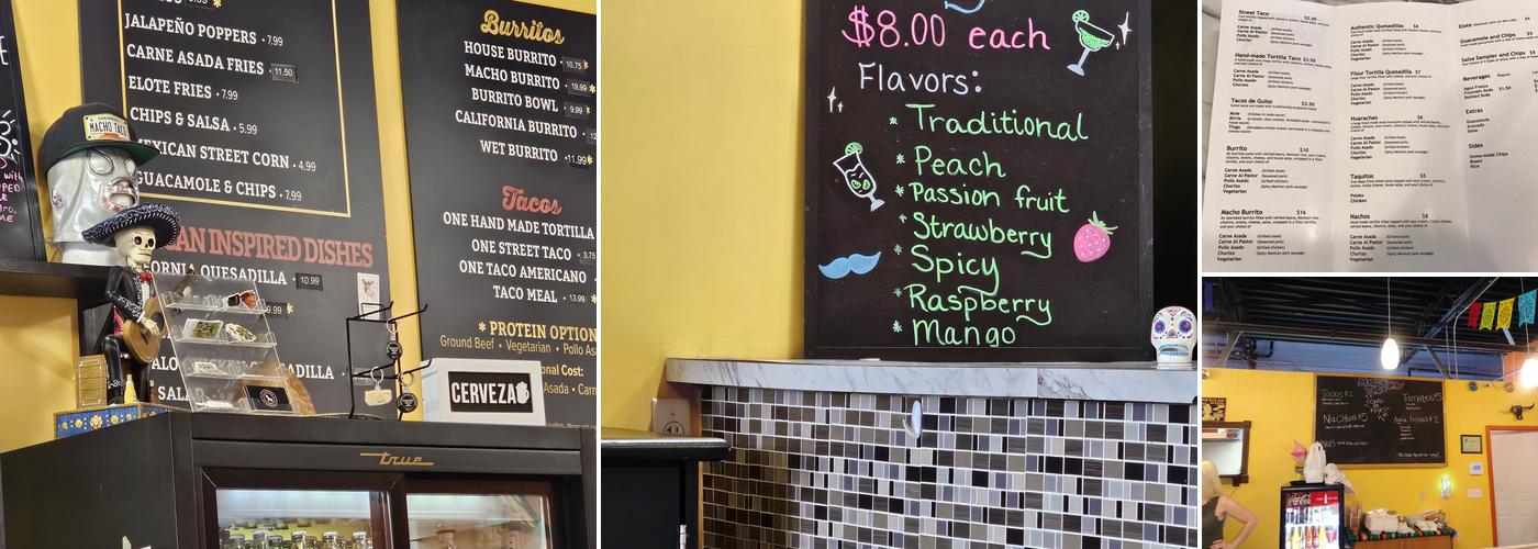 Macho Taco Menu