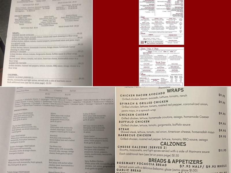 Pizzeria Da Vinci Menu