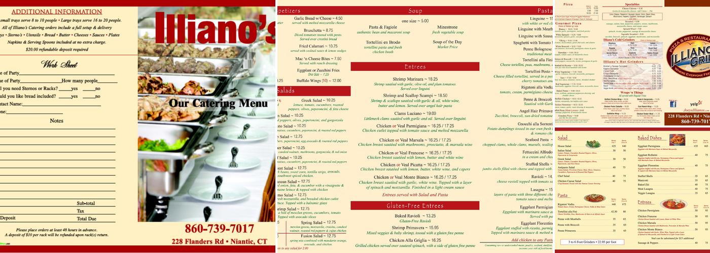 Illiano's Grill Menu