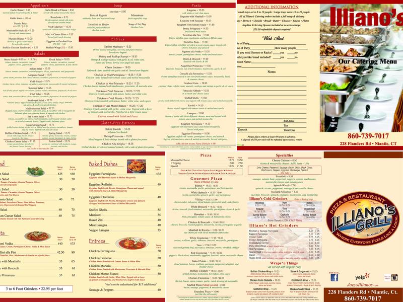 Illiano's Grill Menu