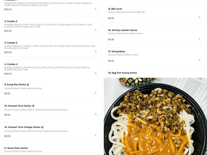 Gold Chopsticks Menu