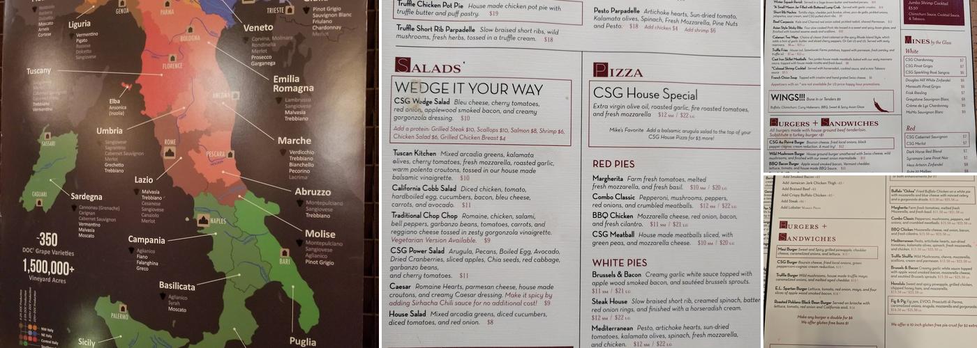 Center Square Grill Menu