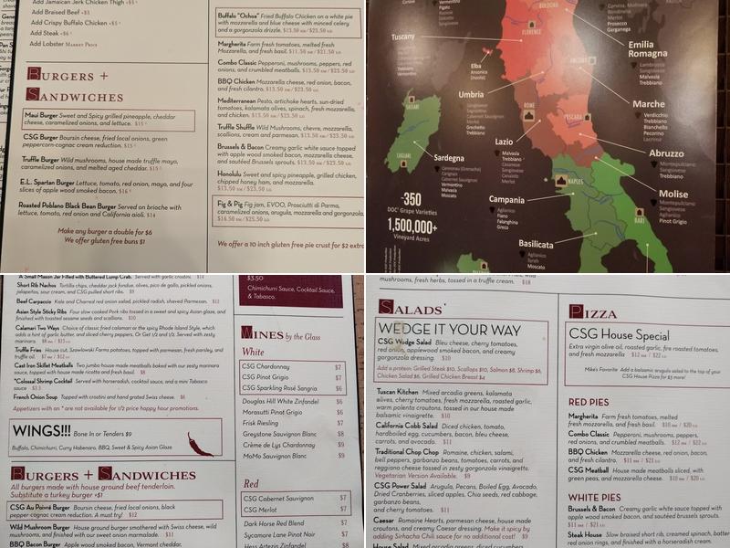 Center Square Grill Menu