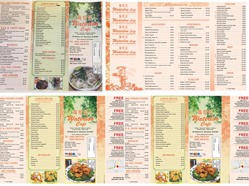 Waterloo Cafe Menu