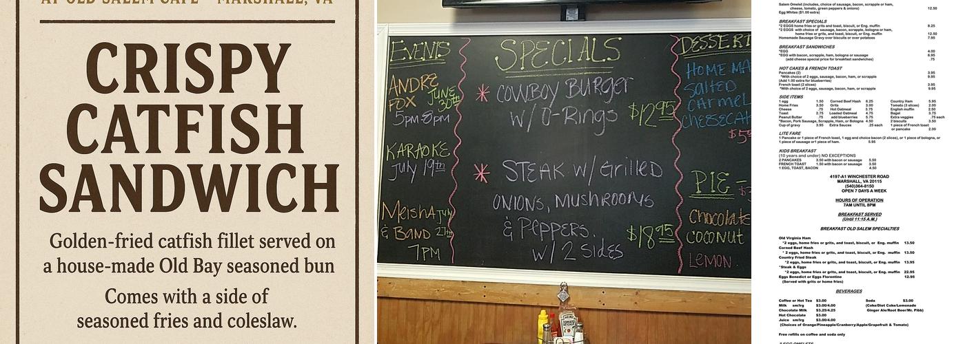 Old Salem Cafe Menu