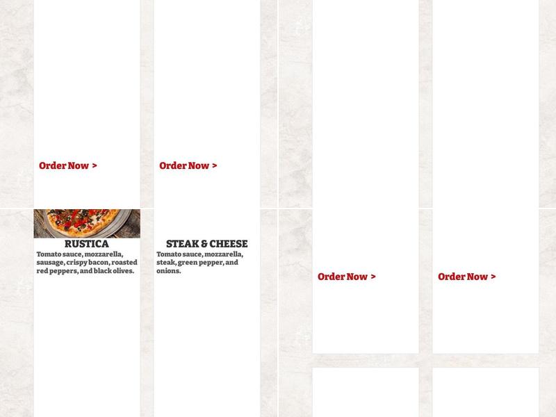 Manhattan Pizza Menu