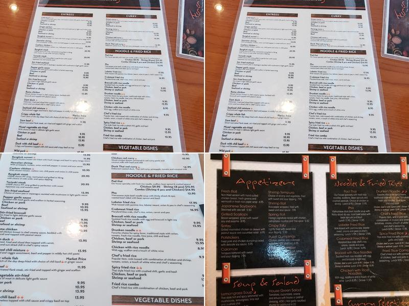 Faangthai Menu