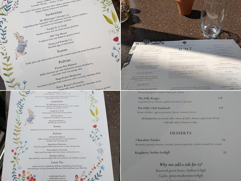 Terrace at The Dilly Menu