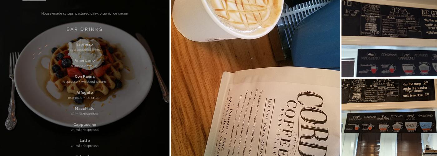 Cordial Coffee Company Menu