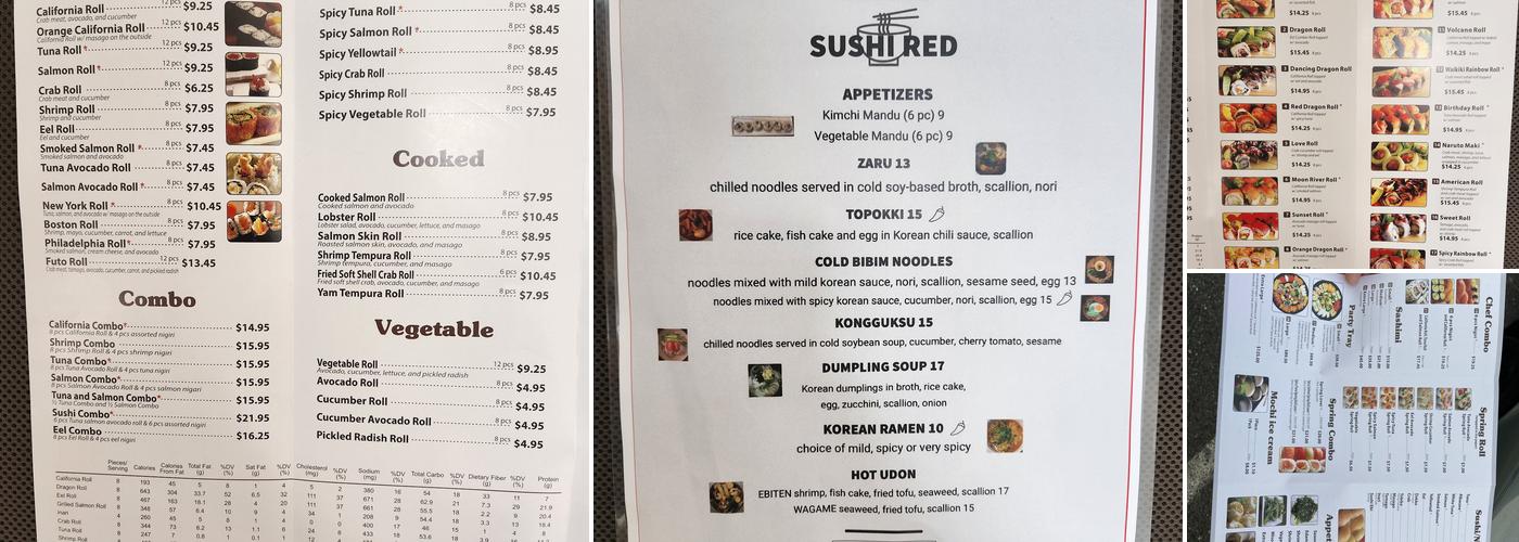 Sushi Red LLC Menu