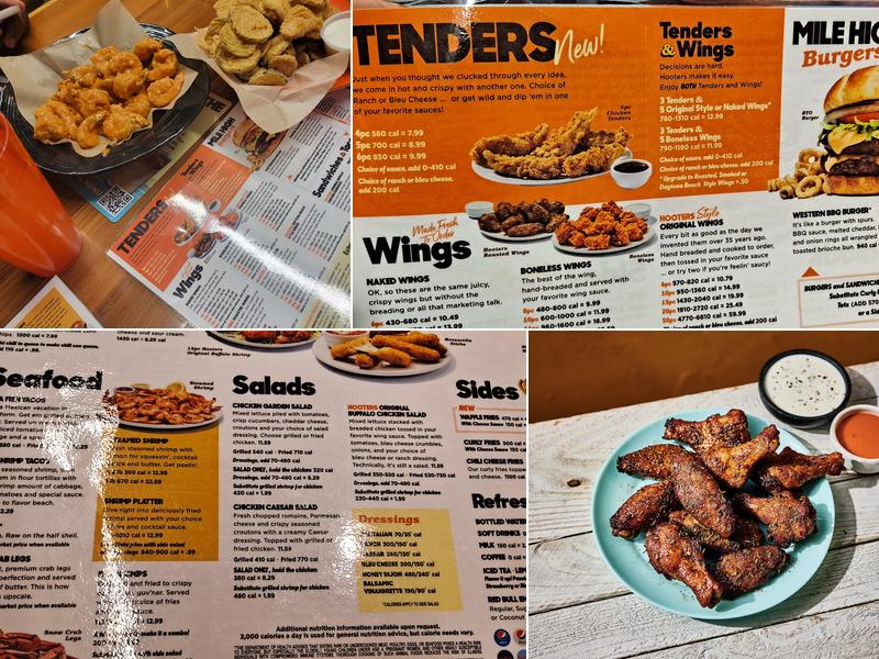 Hooters Menu