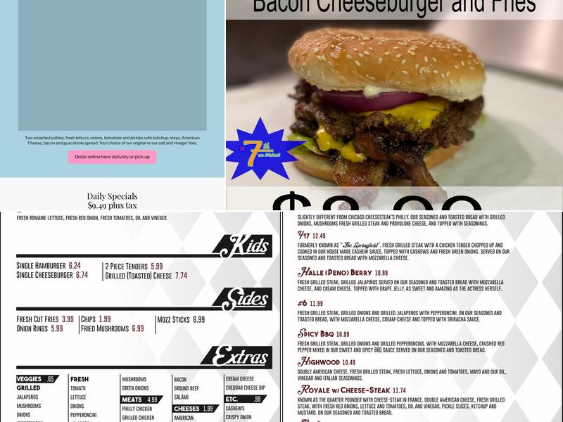 The 7th On Walnut Menu