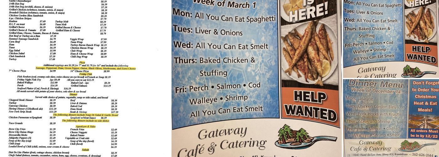 Gateway Cafe Menu