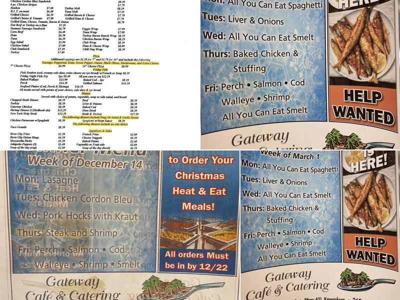 Gateway Cafe Menu