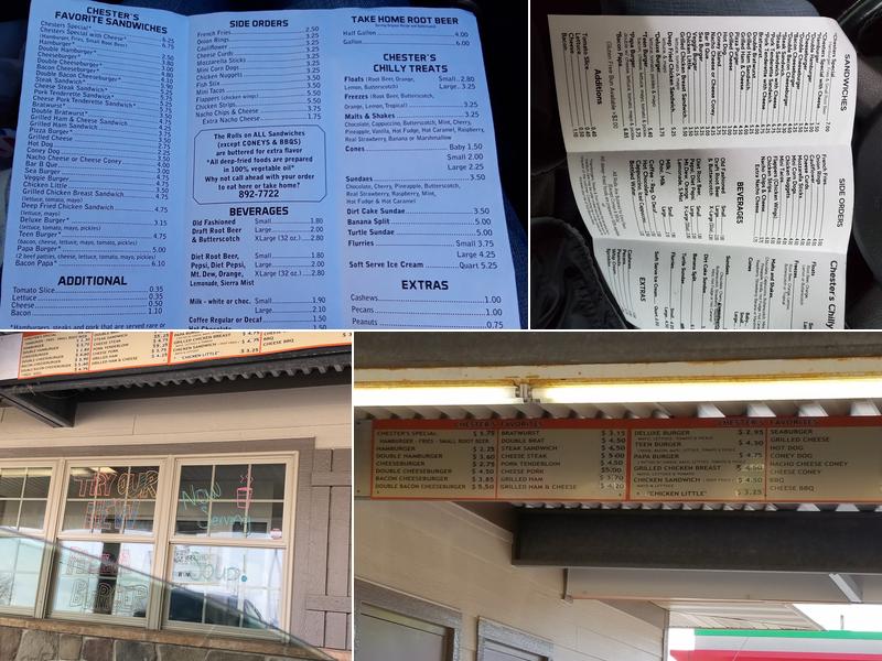 Chester's Drive-In Menu