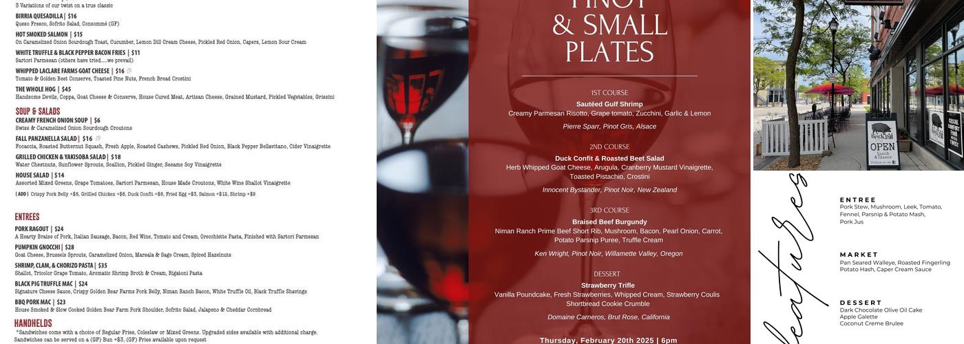 Black Pig Menu