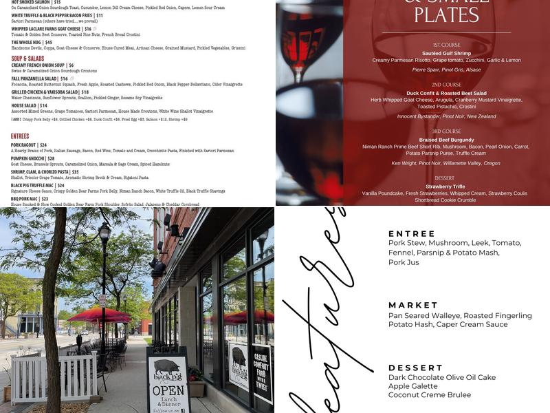Black Pig Menu