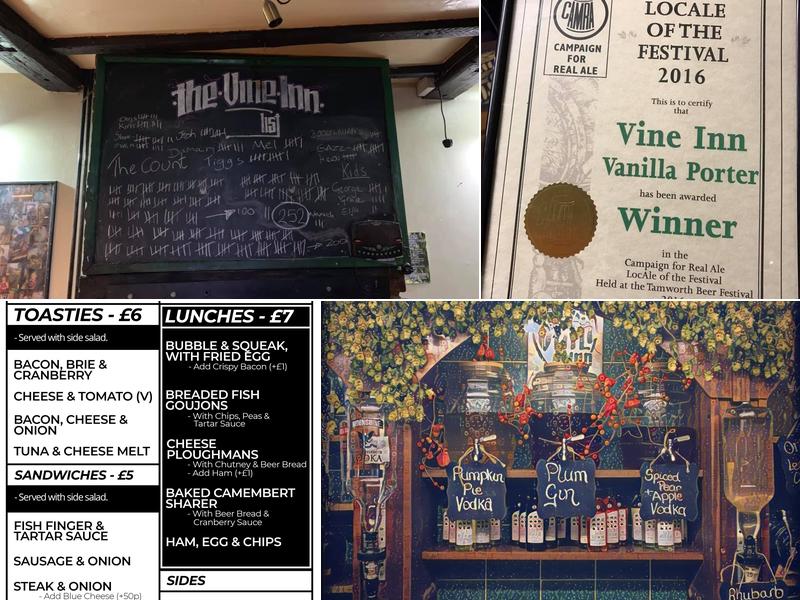 The Vine Inn Menu