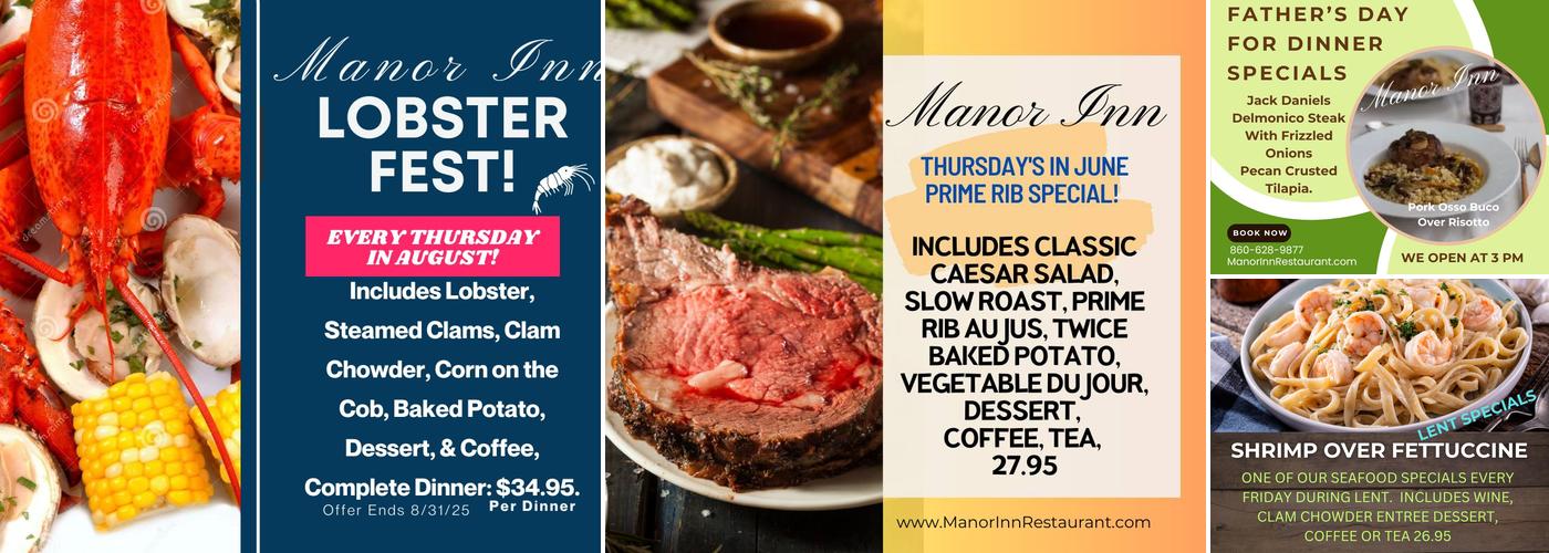 Manor Inn Restaurant Menu