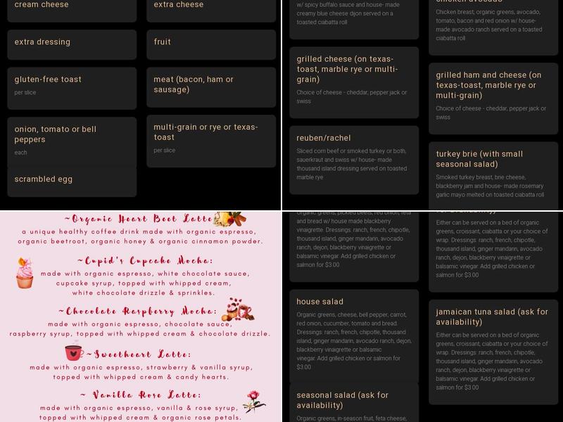 Urban Fuel Coffee Station Menu