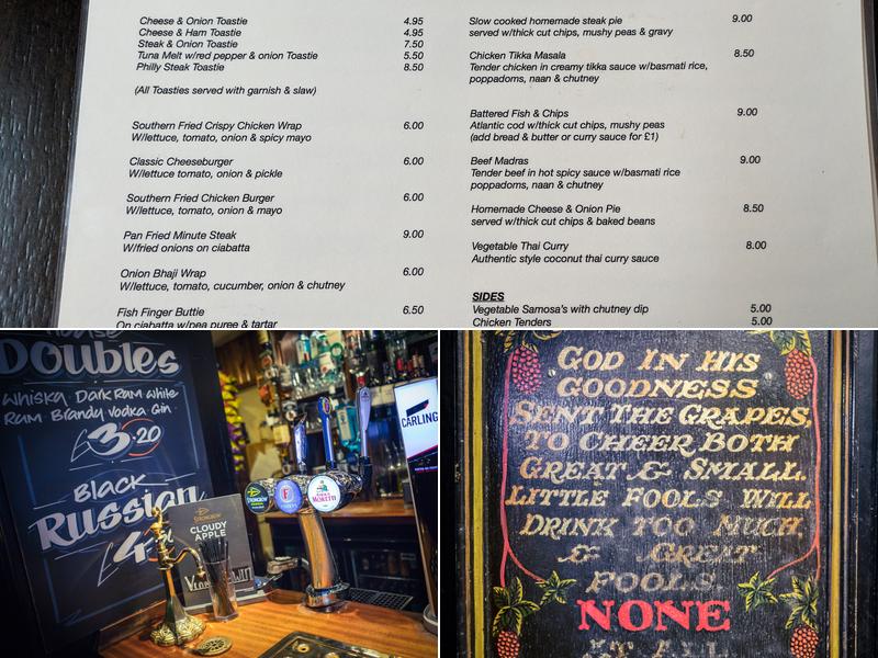The Vine Inn Menu