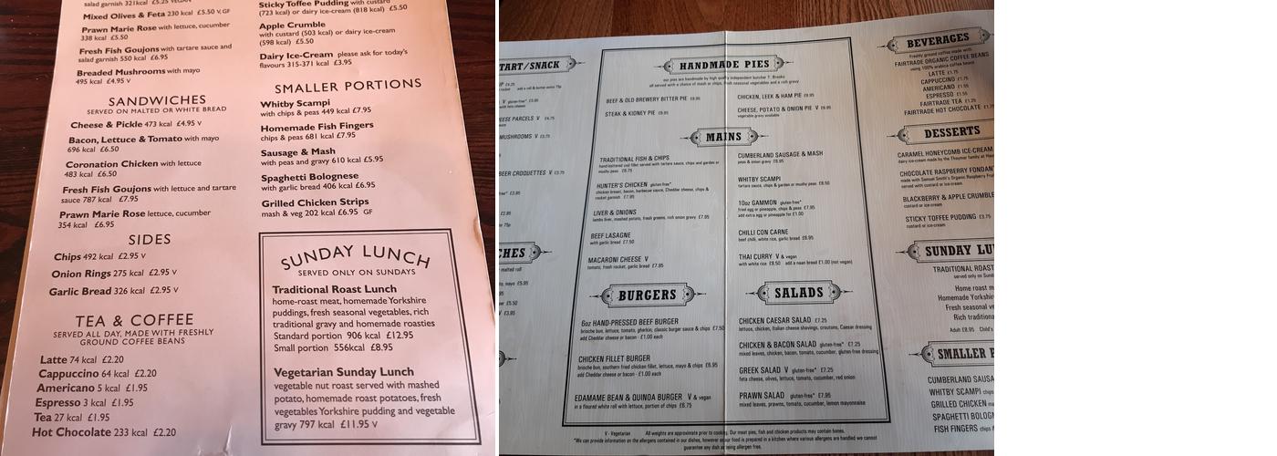 Vine Inn Menu