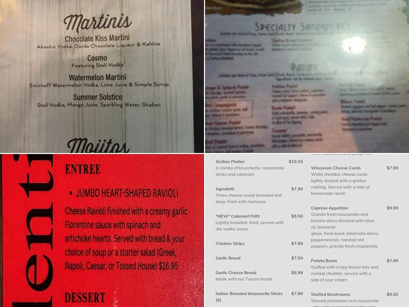 Ala Roma Pizzeria & Pub Menu