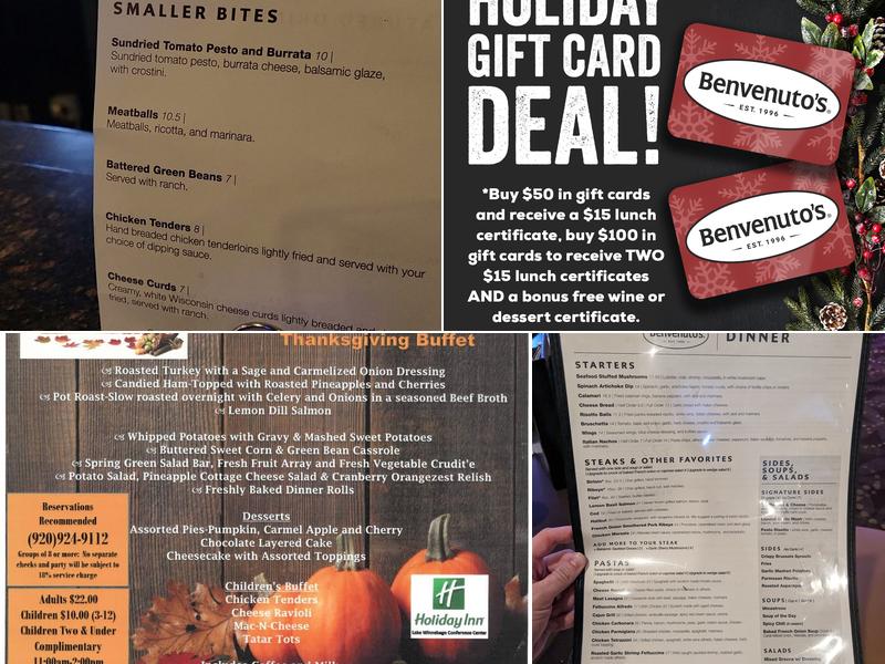 Benvenuto’s Italian Bar & Grill Menu