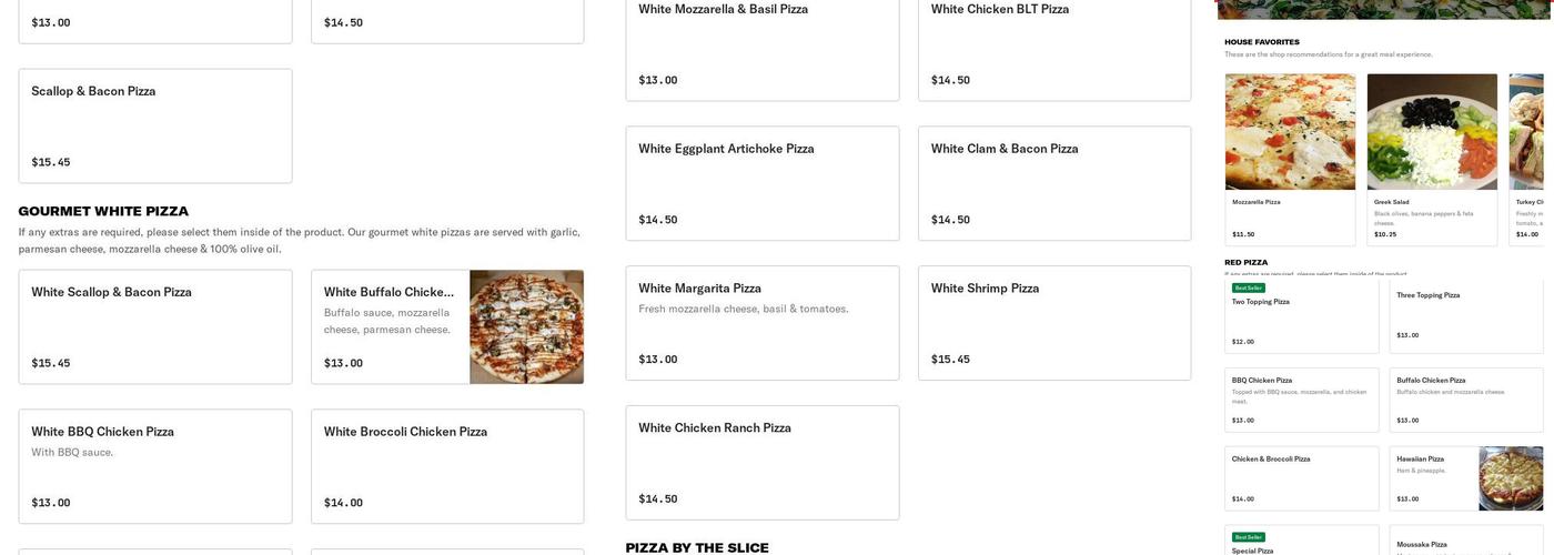 Midway Pizza Menu