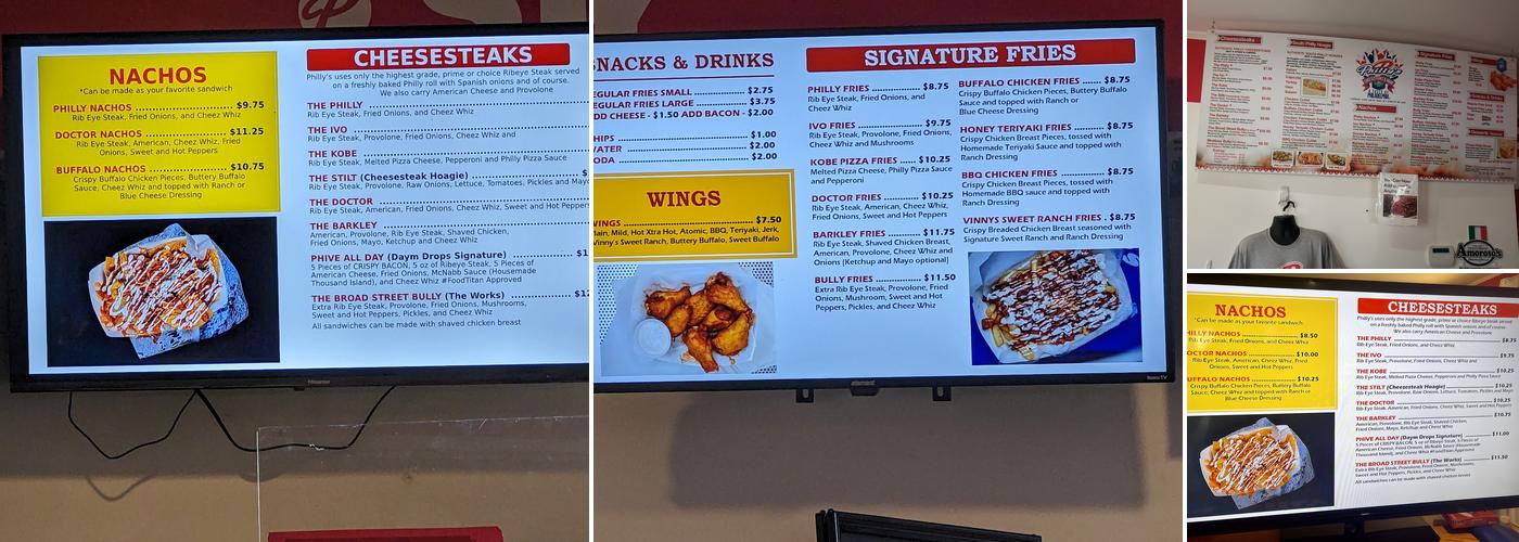 Philly's Menu