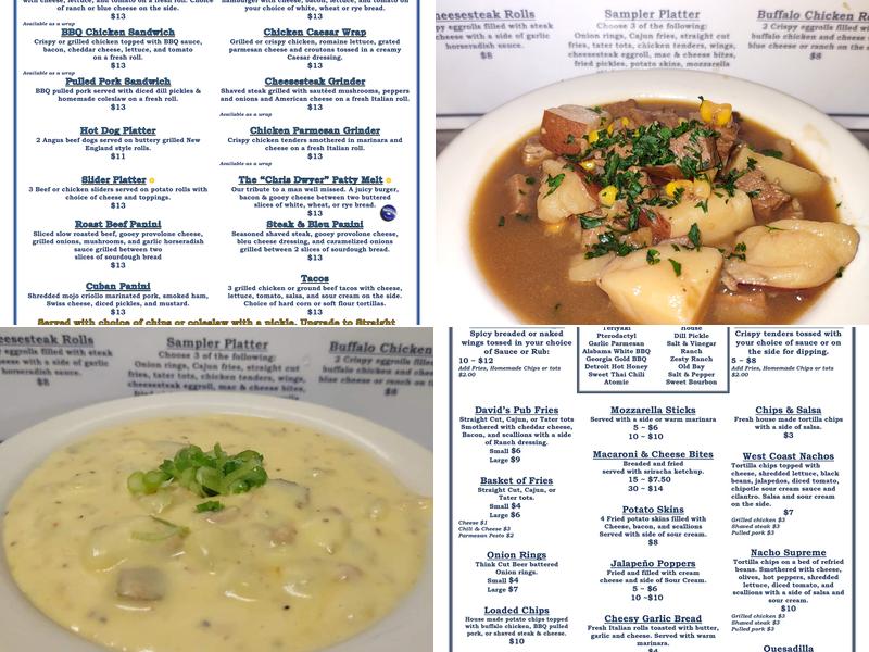 David's Cafe Menu