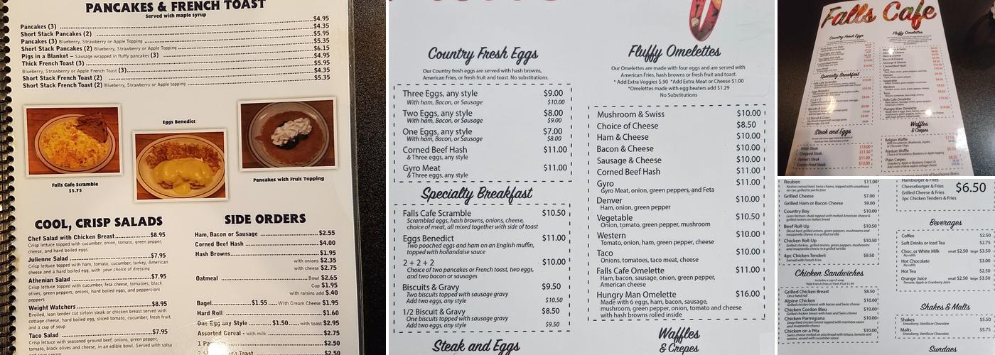 Falls Cafe Menu