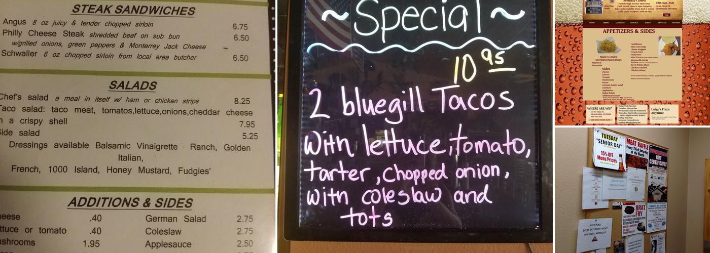 Fudgienuckles Sports Pub Menu