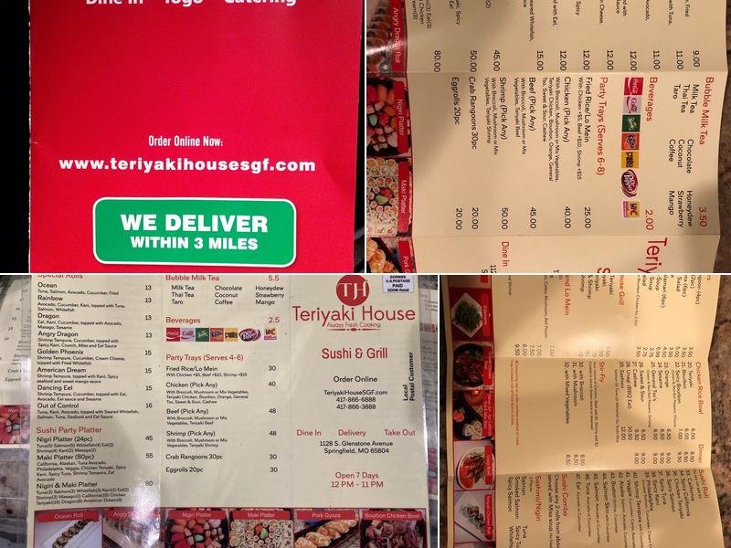 Teriyaki House Menu