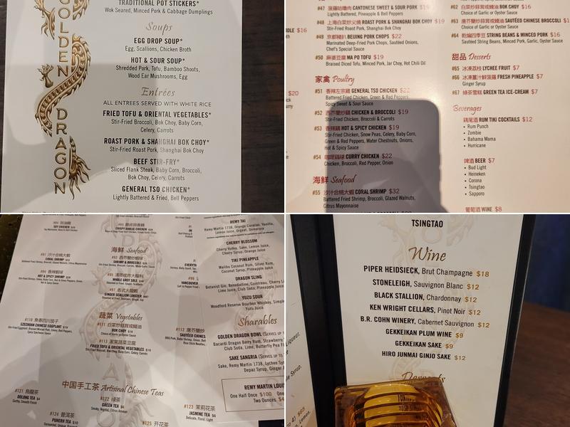 Golden Dragon Menu
