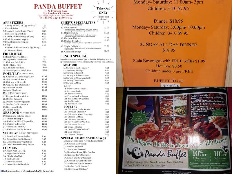 Panda Buffet Menu
