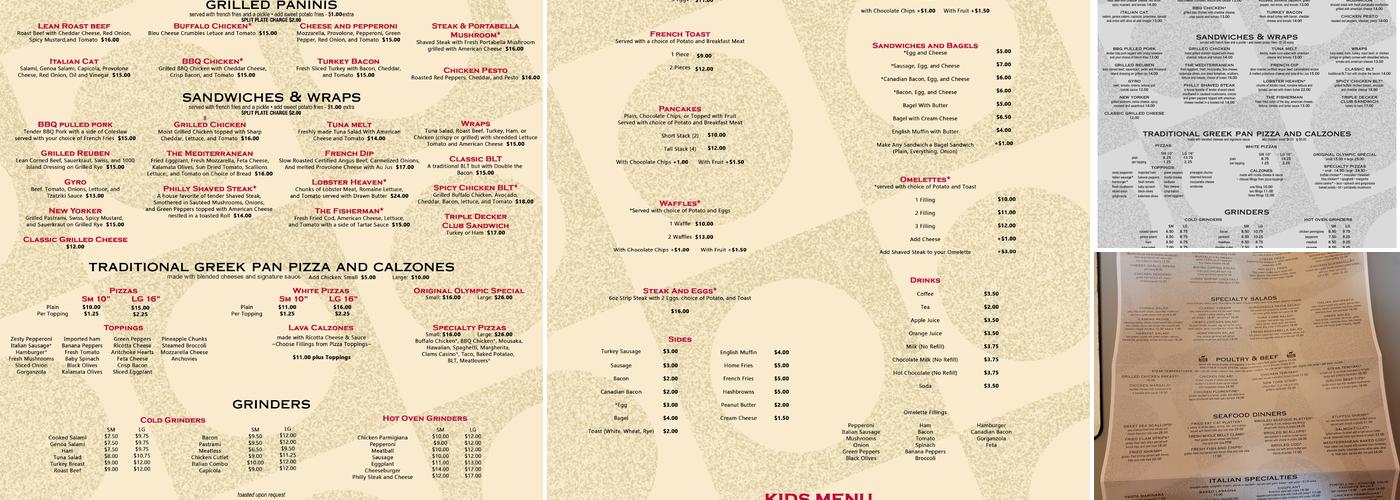 Fat Cat Grill & Bar Menu