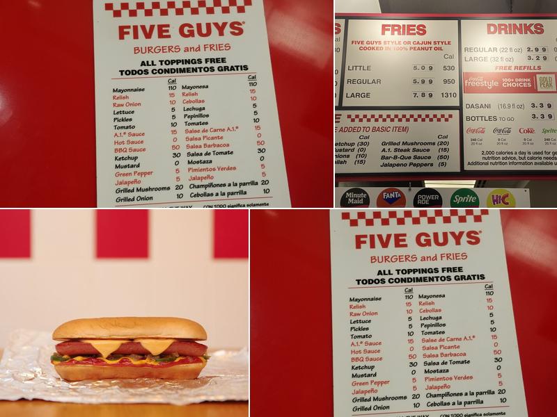 Five Guys Menu