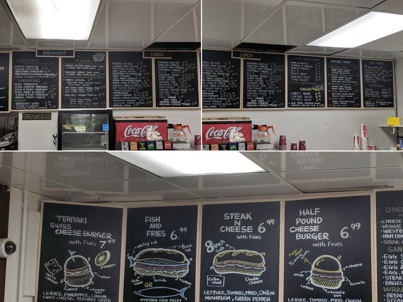Ann's Cafe Menu