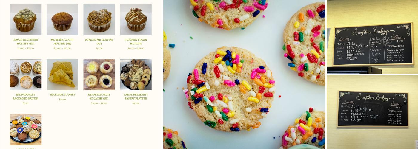 Sunflower Bakery Menu