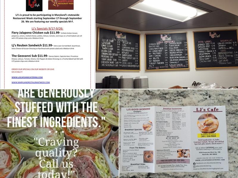 Lj’s Cafe Menu