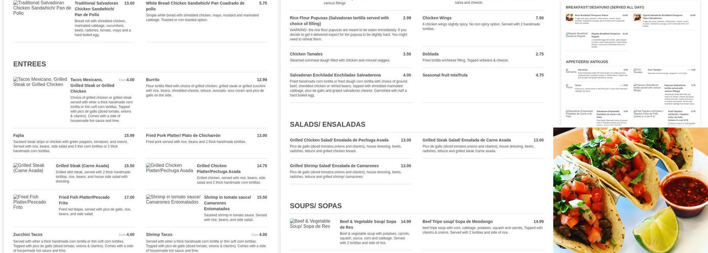 Veronica's Bakery & Cafe Menu