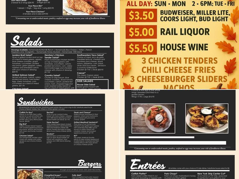 Hershey's Restaurant Menu
