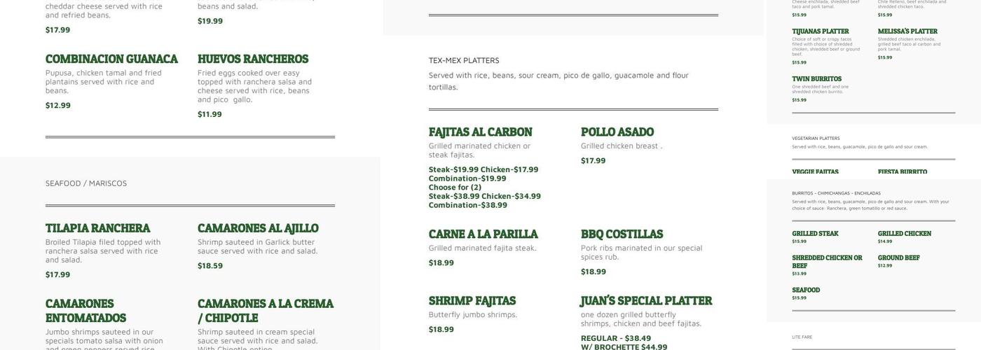 Ay! Jalisco Restaurant Menu